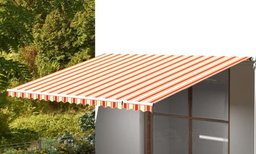 Toile rechange store banne 5 x 3 m, multicolore