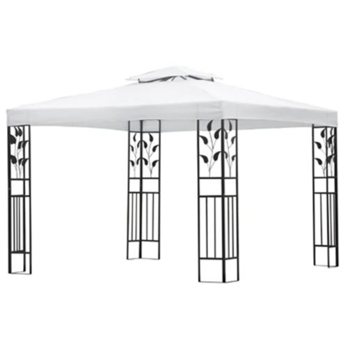 TONNELLE, gloriette de jardin 3 x 3 m, toit blanc