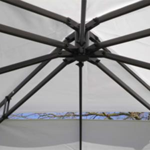 TONNELLE, gloriette de jardin 3 x 3 m, toit anthracite