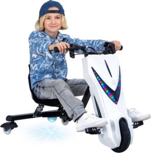 TROTTINETTE DRIFT électrique blanche, 250 W, avec LEDS
