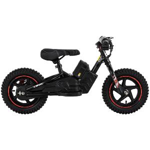 VELO ELECTRIQUE enfant, 250 watts, roues 12 pouces, noir/ rouge