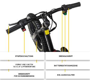 DRAISIENNE ELECTRIQUE enfant, 250 watts, roues 16, rouge