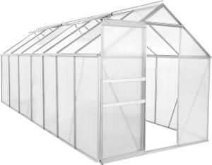 SERRE de JARDIN Haute qualité aluminium, 10.75 M², avec fondation