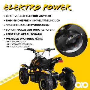 QUAD ELECTRIQUE ENFANT, 800 Watts, jaune et noir