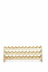 CASIER A VIN, largeur 102 cm, bois massif naturel, 30 bouteilles