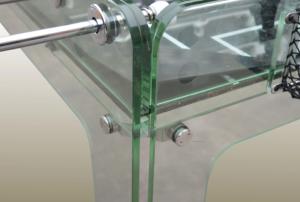 Baby-Foot Design CRYSTAL 90 en Verre Trempé – 90 kg – Barres Télescopiques