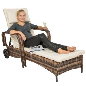 BAIN de soleil design résine tressée, noir ou marron