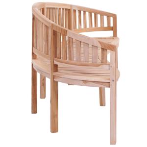 Banc de jardin 200 cm, demi cercle en teck massif