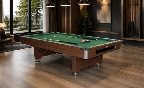 TABLE de BILLARD PROFESSIONNEL 8 FT en bois marron, plateau ardoise – modèle APPOLON
