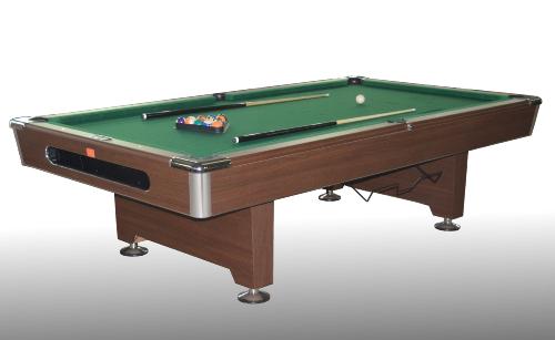 BILLARD 9 Ft bois massif marron, luxe, plateau ardoise 26 mm, ZEUS