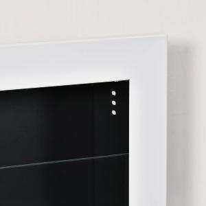 CHEMINEE design BLANCHE, modèle 120 cm, verre de protection