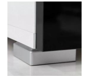 Ensemble meubles TV, noir/blanc, 240 cm, éclairage led, REGINA
