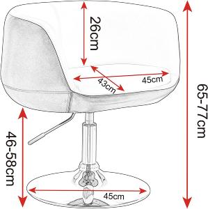 Fauteuil Design bar, cuir, 5 coloris