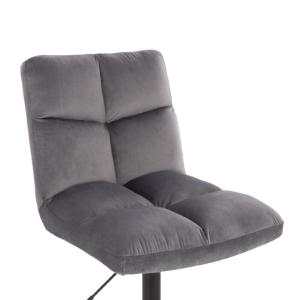 Fauteuil pivotant, grand confort, velour gris