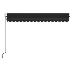 STORE BANNE 4.5 x 3 m, manuel, éclairage LED, toile anthracite