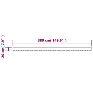 Lambrequin pour store banne 400 cm, orange/rouge