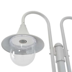 LAMPADAIRE BLANC, lampe jardin extérieur 2 têtes