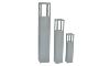 LANTERNES bougies de terrasse, lot de 3, GRIS