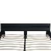 LIT design LED en cuir noir, 140 x 200 cm, modèle VENISE