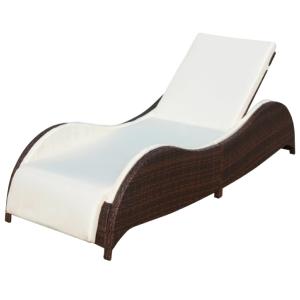 TRANSAT bain de soleil, 1 personne, résine tressée, marron