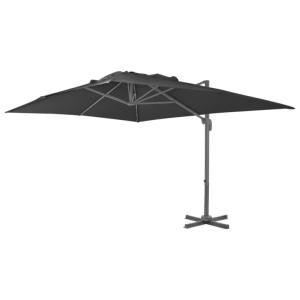 PARASOL déporté géant ,en aluminium, 400 x 300 cm