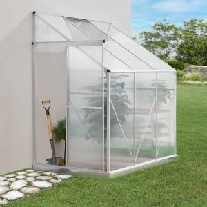 Serre de jardin 2,3 m² -  abri adossable en polycarbonate aluminium