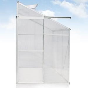 Serre de jardin 2,3 m² -  abri adossable en polycarbonate aluminium