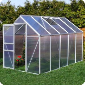 Serre de jardin aluminium, avec fondation, polycarbonate 6 mm, 3 tailles