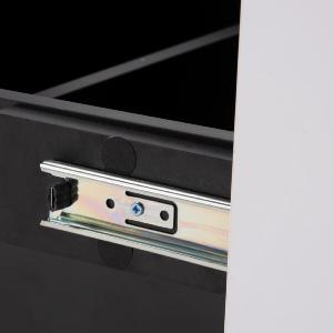TABLE basse, 100 cm, extensible, blanc/noir avec rangement