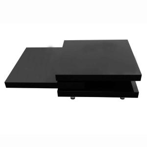 TABLE basse modulable carrée, modèle FUSION, noir brillant