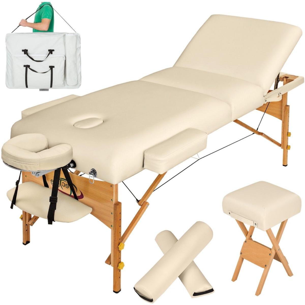 Table Massage Professionnelle 3 Zones Crème 