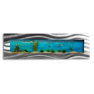 AQUARIUM mural 1700x430x110 mm, aluminium/verre