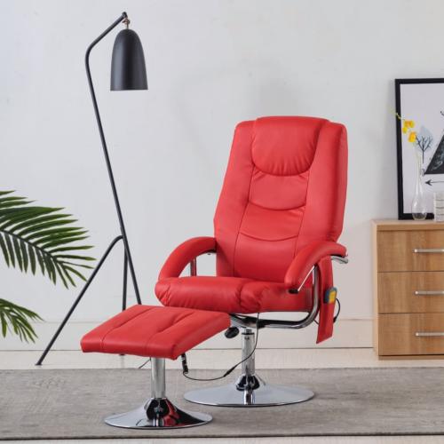 FAUTEUIL MASSAGE électrique, modèle MARINA, rouge