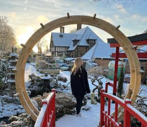 Pergola circulaire Moongate en bois traité – Arche décorative de jardin- 250 cm