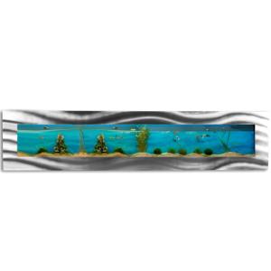 AQUARIUM mural 2000x450x110 mm, aluminium/verre