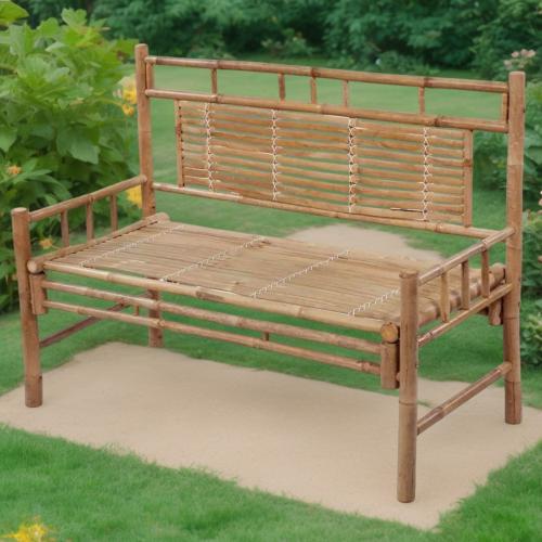 Banc de jardin 120 cm, en bambou