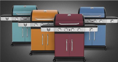 BARBECUE INOX à gaz, qualité PRESTIGE, design 4 coloris