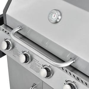 BARBECUE GAZ 4 brûleurs, en INOX 