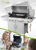 BARBECUE de luxe INOX, 7 brûleurs, complet avec accessoires
