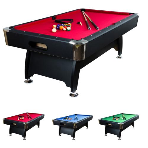 BILLARD type PRO 7Ft, Bois noir, 3 coloris de tapis