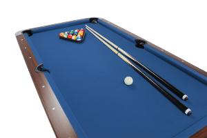 BILLARD type PRO 6 Ft, marron, tapis bleu