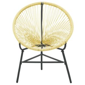 Chaise lune, design, résine tressée beige