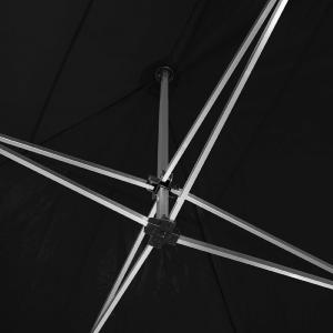 CHAPITEAU pliant 6 x 3 m, aluminium, toile noir