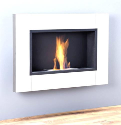 CHEMINEE BIO-ETHANOL taille L - 80 cm, blanche