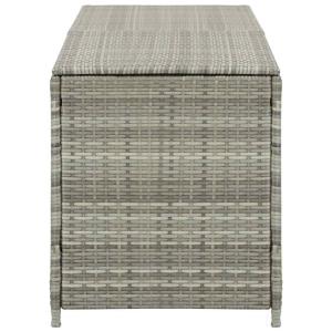 Coffre de Rangement Extérieur, Résine Tressée grise, 200 cm