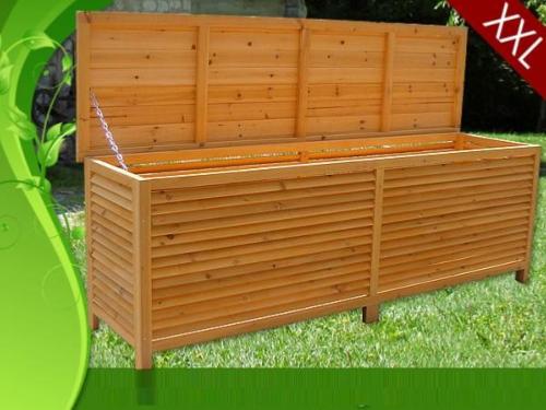 Coffre de Rangement Jardin XXL en Bois d'Épicéa 170 cm 