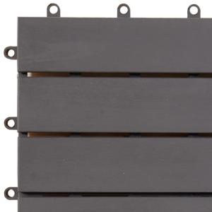 DALLES pour terrasse en bois d'acacia 30 x 30 cm, gris