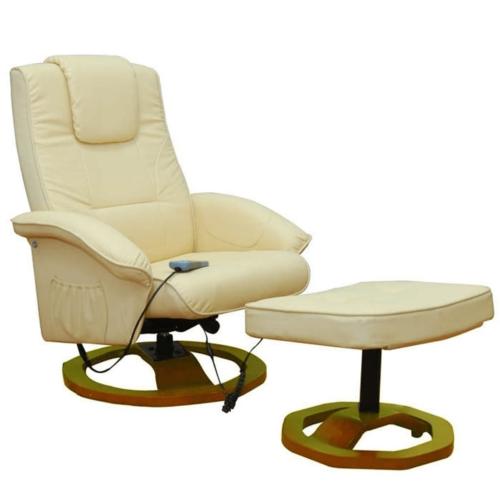 FAUTEUIL MASSAGE électrique, ATHENA, crème