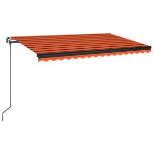 STORE BANNE 4.5 x 3.5 m, manuel, toile orange/marron