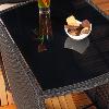 SALON DE JARDIN, 2 personnes, en résine tressée noir